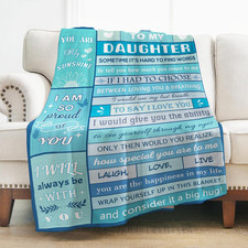 Daughter Gifts from Mom 50"X60" to My Daughter Blanket from Dad Christmas Birthd