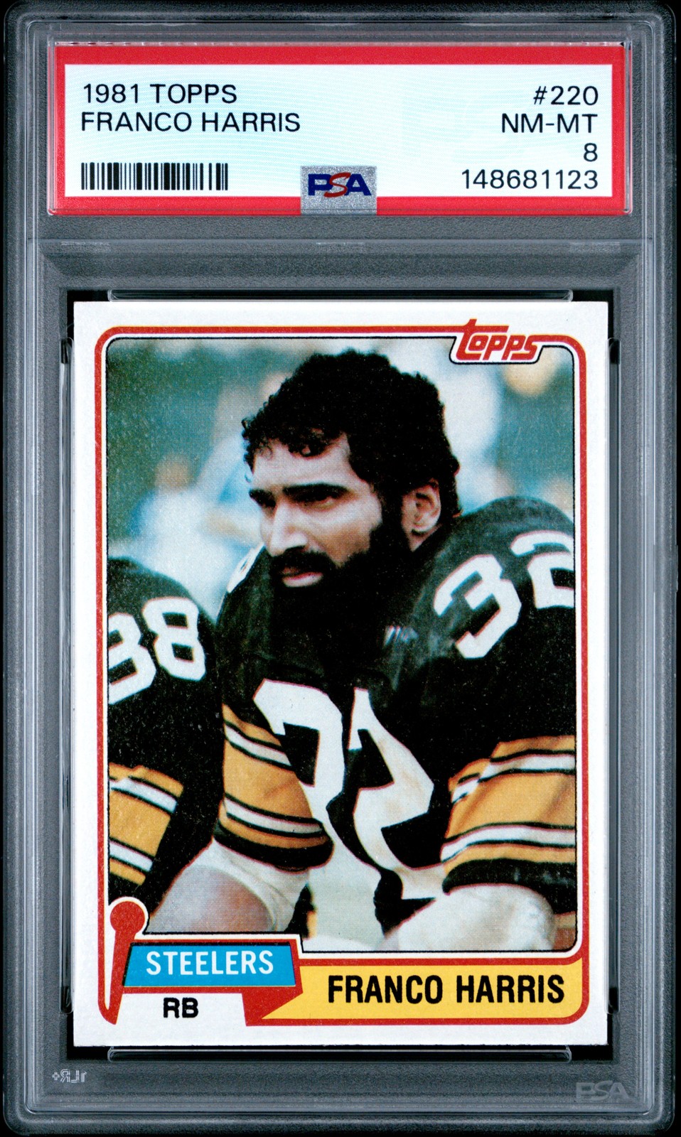 1981 TOPPS #220 FRANCO HARRIS PSA 8