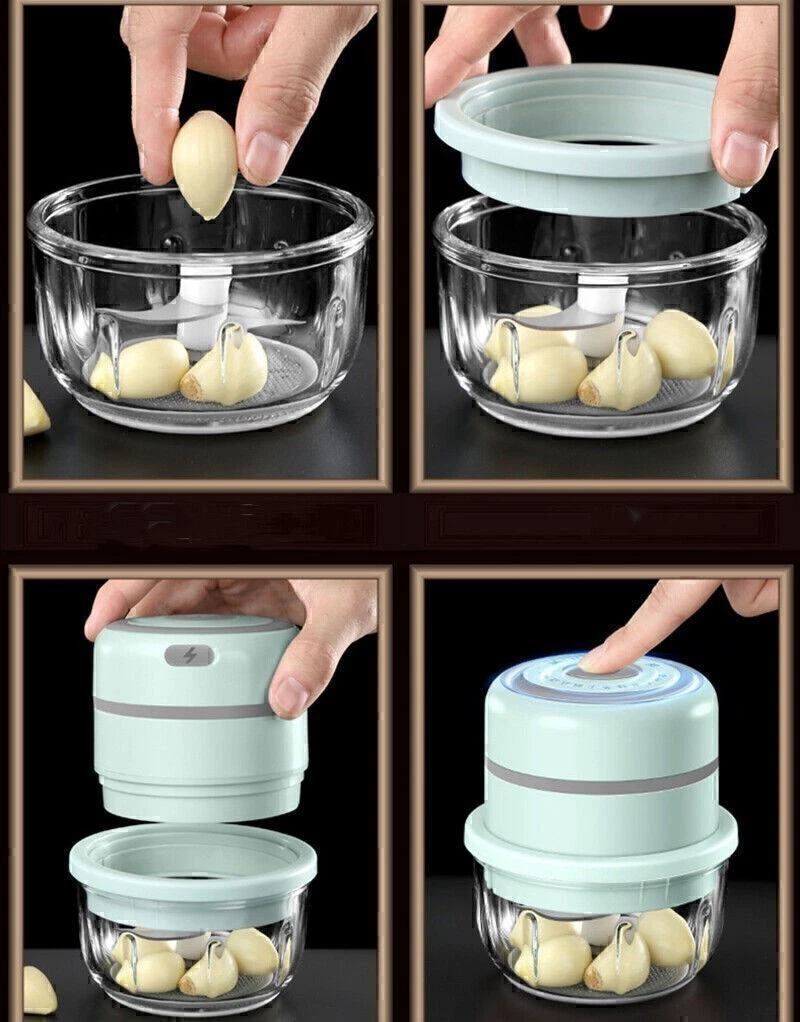 Wireless Electric Garlic Press Mincer Vegetable Grinder Food Chopper 150ml/300ml
Opens in a new wind