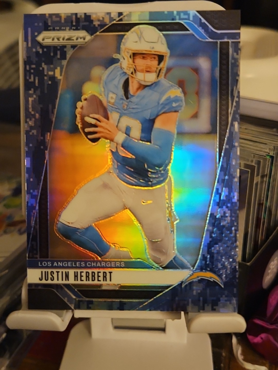 2024 PRIZM JUSTIN HERBERT NAVY BLUE CAMO PRIZM #157  12/25. CLEAN CARD.