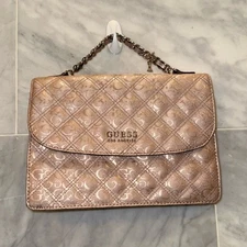 GUESS Women's Pink Shoulder Bag chain