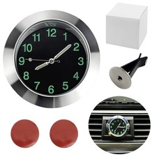 Car Dashboard Clock Mini Luminous Car Clocks Universal Automotive Silver Car Dashboard Clock Mini Luminous Car Clocks Universal Automotive Silver