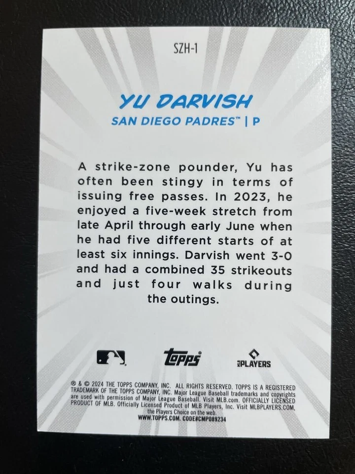 Yu Darvish San Diego Padres MLB 2024 Strike Heroes SZH1 Figura Usada 44w - Imagen 2 de 2