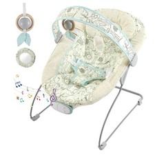 Portable Baby Bouncer Seat With Music For Infants 0 To 6 Months Up To 20 Lbs
