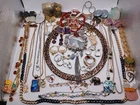 Vintage Gold And Silver Toned Costume Jewelry Necklaces, Rings, Earrings Lot #5