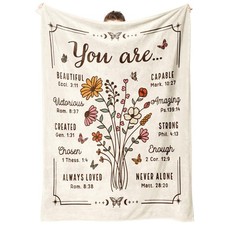 Christian Gifts for Women, Christian Floral Throw Blanket, Birthday Religious...