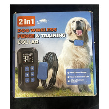 2-in-1 Wireless Dog Fence  Training Collar System with Remote, 3 Channels