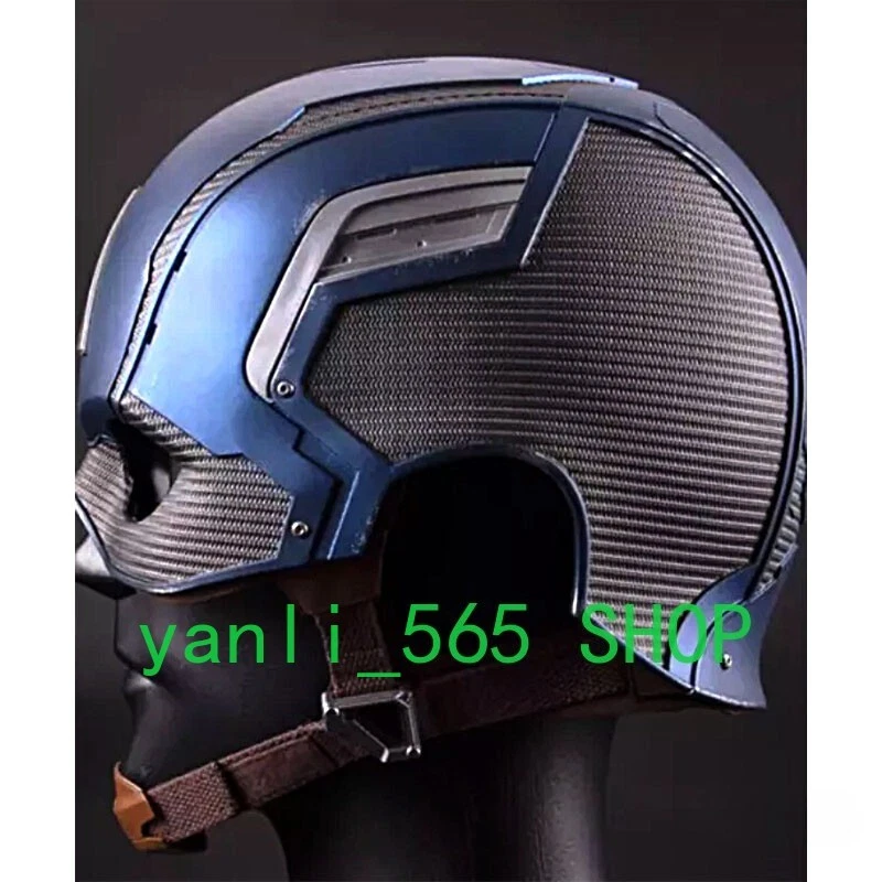 1/1 Wearable Captain America Helmet US Ship!! Marvel Halloween Cosplay Mask Prop - Image 4 of 4