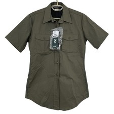 New Vertx Pro Womens Fusion Flex SS Shirt M OD Green Tactical Uniform Stretch