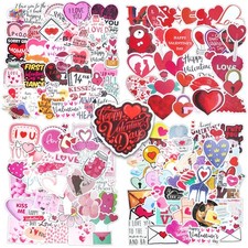 150PCS Valentines Day Stickers My Sweet Love Waterproof Heart Stickers Conver...
