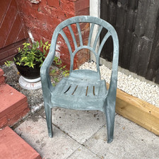 Green Plastic Outdoor Garden Chair Modern Style 50x41x111cm Seating 1