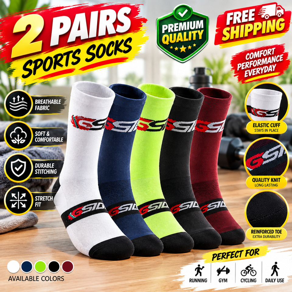 2 pares de calcetines de compresión para ciclismo para hombre - bicicleta de carretera MTB hasta la rodilla