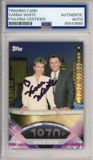 2011 TOPPS AMERICAN PIE WHEEL FORTUNE VANNA WHITE SIGNED CARD PSA DNA Certified