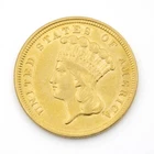 1854 $3 Indian Princess Head Philadelphia United States Gold Coin NR #C801-5