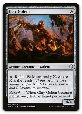 Clay Golem #58 (NM) Forgotten Realms AFC Magic MTG