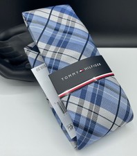 Tommy Hilfiger Men's Silk Blend Tie  Blue  Plaids  Checks  NEW MSRP: 69.50