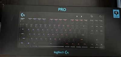 Logitech G Pro TKL Mechanical Wired Gaming Keyboard GX Blue Clicky Switch, Black
