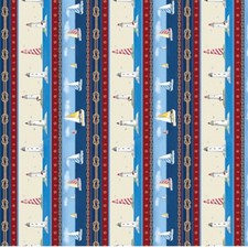 Sail Away Cotton Fabric Benartex Stripe Summer Sold By The Yard
