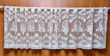 Vintage Quaker Lace Valance Curtain, Charming Basket Theme, 20x109"