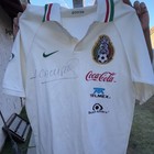 Nike Mexico National Team Soccer Jersey White w/ Crest Green/Red Accents — photo 2