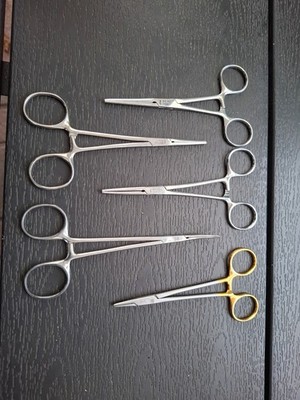 5-teiliges OP-Besteck Set von Aesculap   Nadelhalter & Arterienklemmen