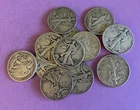 Lot of (12)  Silver Liberty Walking Half Dollars  LOT  FK-1