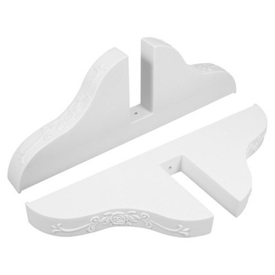 2 Pcs Folding Room Divider Screen Holder Partition Base Support Stand White