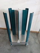 Cres Cor 50110480B Aluminum Dish Dolly with 4 Section Platform