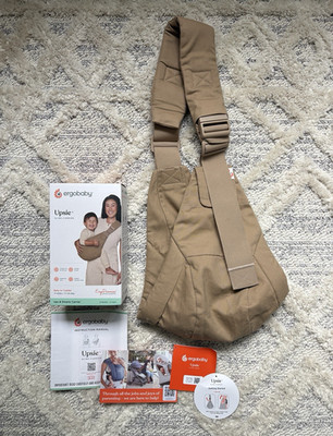 Ergobaby UpSIE Sling Baby Carrier Beige Cotton One Size Infant/Toddler