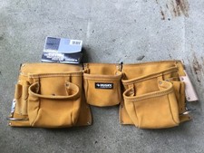 NEW Husky 332-720 Suede Leather Tool Belt Pouch Carpenter Apron 46in Heavy Duty