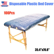 100 Pcs Disposable Plastic Bed Cover For Spa Massage Tattoos Bed 35.4"x70.8"