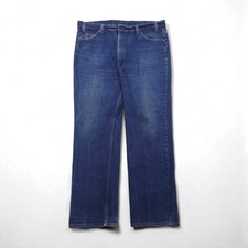 Levi Strauss 1980s USA Made Orange Tab Denim Pants, Indigo, XL, Oversized, 20517