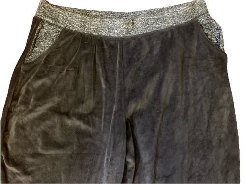 Lounge Pants ClimateRight CUDDL DUDS PJ Stretch VELOUR BLACK L 14-16 woman's - Picture 3 of 8
