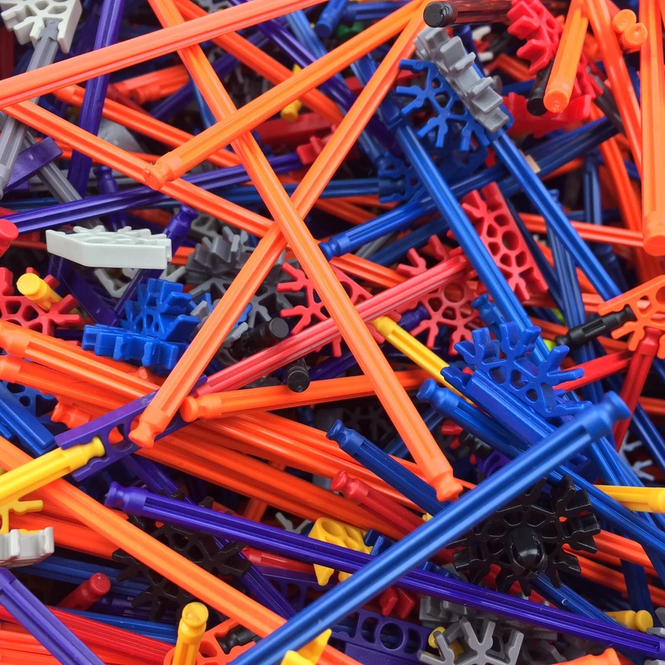 400 Micro Mini Knex Bulk Mixed Assortment Rods Connectors Clips K'nex Parts - Image 3 of 4