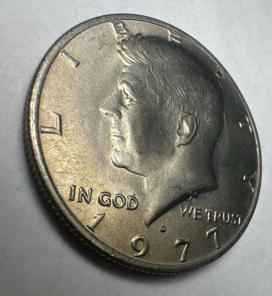 1977-D Kennedy Half Dollar - DDO-002 - Rare Doubled Die Obverse Variety - Image 2 of 4