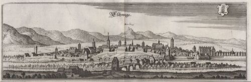 Eschwege Hesse General View Copperplate Engraving Merian 1650 - Picture 1 of 1
