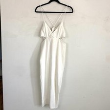 Saints + secrets white cut out midi dress