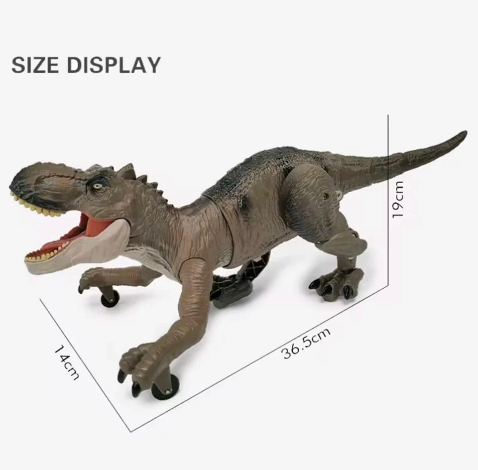 2.4G Remote Control Dinosaur Toy RC Velociraptor Dinosaur LED Light Roaring SET - Image 4 of 4