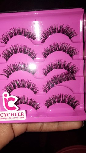 5pairs STUNNING Makeup Handmade Messy Natural Cross False Eyelashes Eye ...