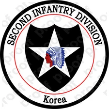 STICKER US ARMY UNIT  2nd Infantry Division Korea