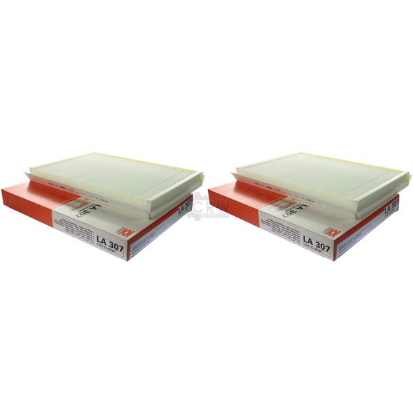 2X Mahle / Knecht LA 307 Filter Innenraumluft Pollenfilter Innenraumfilter-image