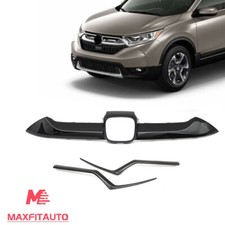 Fits Honda Crv Cr-v 2017 2018 2019 Headlight And Grille Trim Molding Cover 3pcs