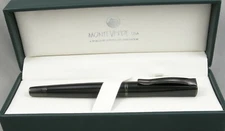 Monteverde Impressa Black With Gunmetal Trim Fountain Pen - Broad Nib - New