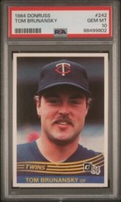 PSA 10 1984 DONRUSS TOM BRUNANSKY #242 MINNESOTA TWINS Vtg Graded Baseball Card
