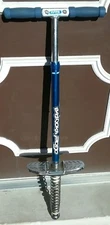 Bazooka Pogo Stick - Blue Aluminum Adjustable from 37" to 44"