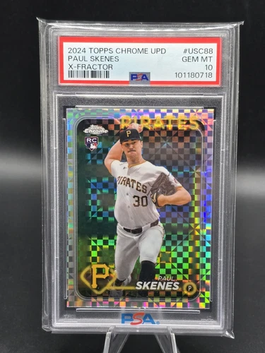 2024 TOPPS CHROME UPDATE X-FRACTOR #USC88 PAUL SKENES ROOKIE RC PSA 10