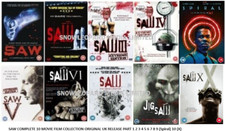 SAW MOVIE FILM 1-10 DVD COLLECTION PART 1 2 3 4 5 6 7 Jigsaw 8 Spiral 9 10 X NEW