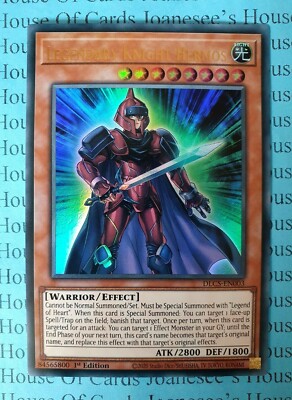 Legendärer Ritter Hermos DLCS-DE003 Ultra Rare Yu-Gi-Oh Karte 1. Auflage Gold