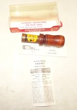 Faulks P-60-A Predator Call Adjustable Wood +Box+Papers Ducks Geese LA USA