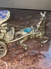 Brass Horse Cart Replica Metal Statue Study Table Vastu Decor Fengshui Idol — photo 10